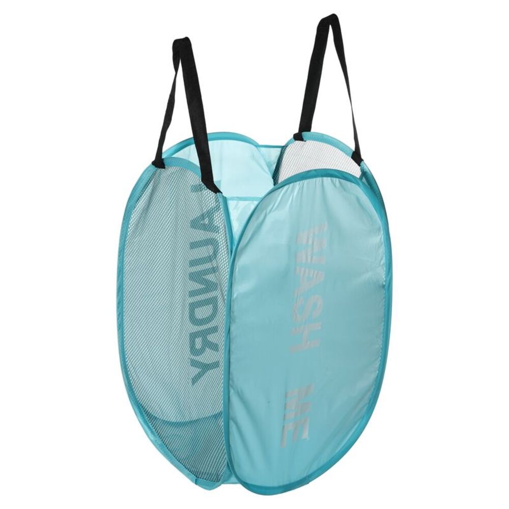 1 Pc 75L Folding Laundry Basket Durable Folding Hamper for Bathroom Blue